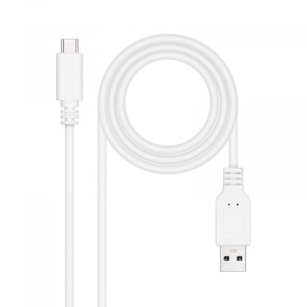 Nanocable Cabo USB 2.0 3A USB-C/M > USB-A/M 2 M Branco