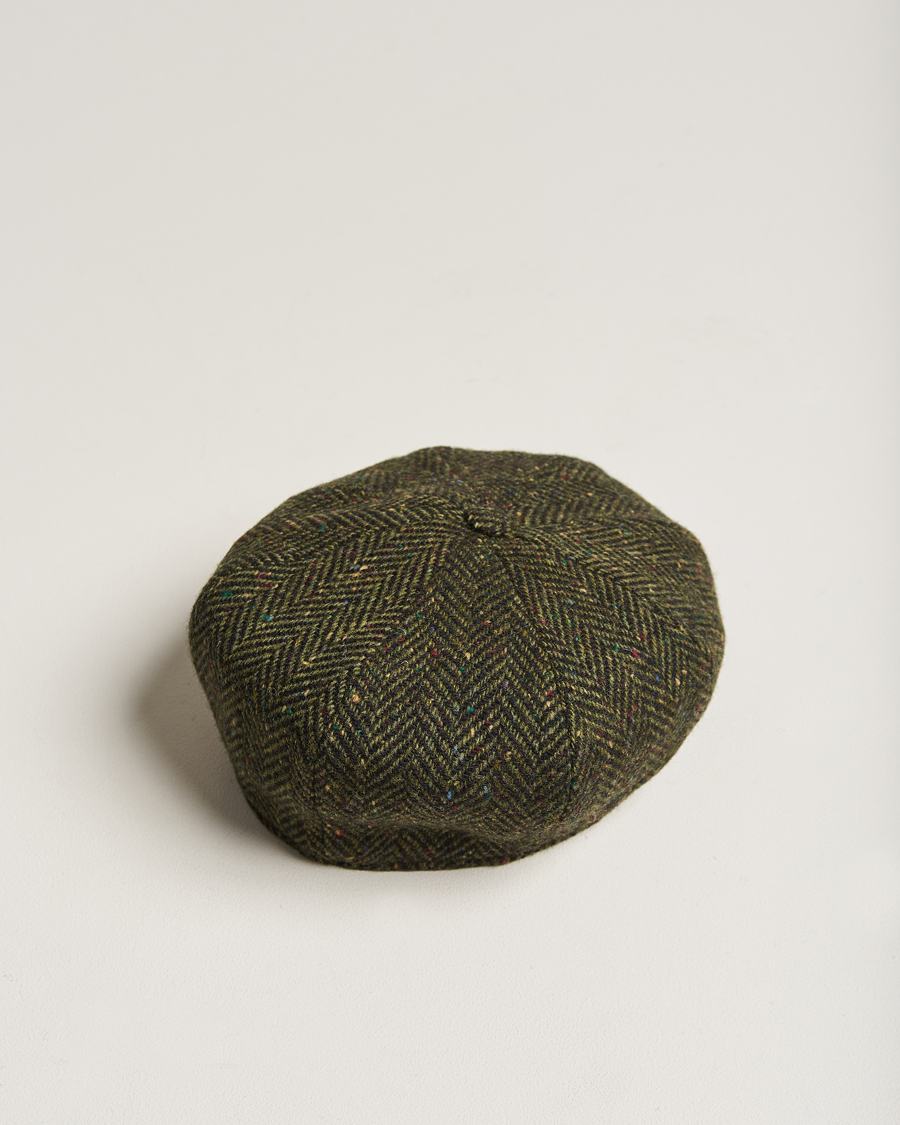 Wigéns Newsboy Retro Donegal Wool Dark Green