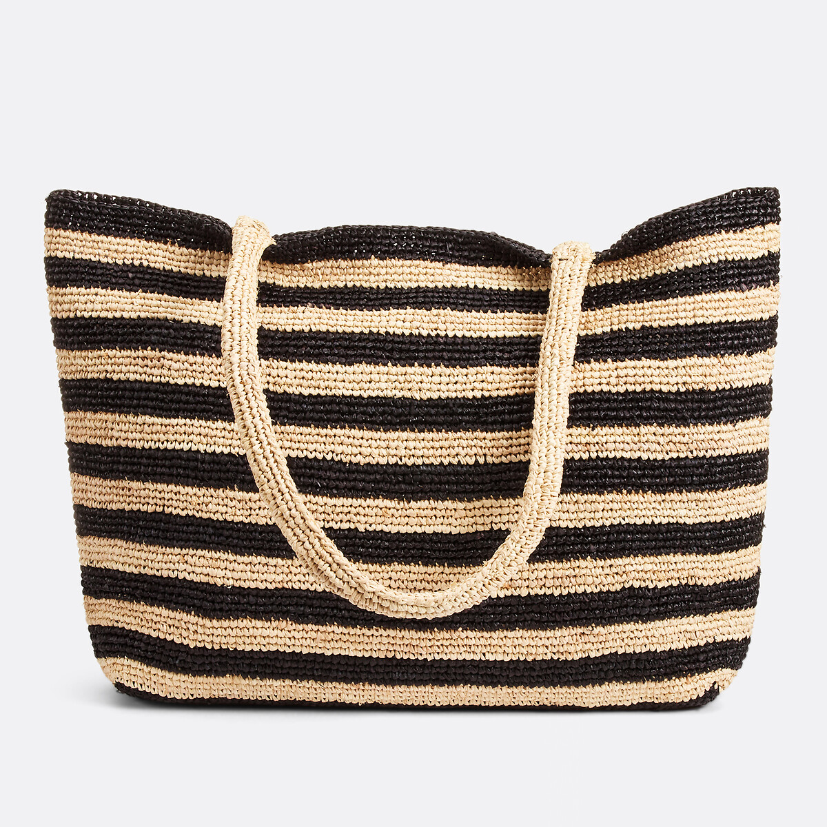 COLEÇÕES LA REDOUTE<br>Bolsa de ráfia bicolor