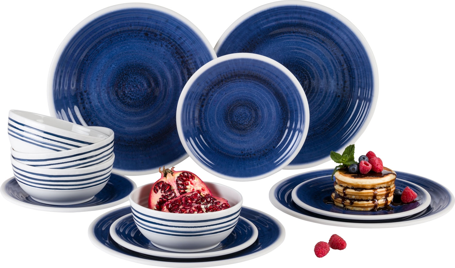 Flamefield Azure Geschirr-Set 12-tlg. für 4 Personen