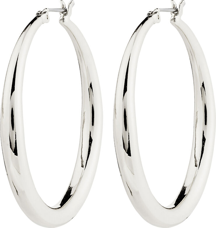 Pilgrim JORUN large hoop earrings silver-plated Sølv