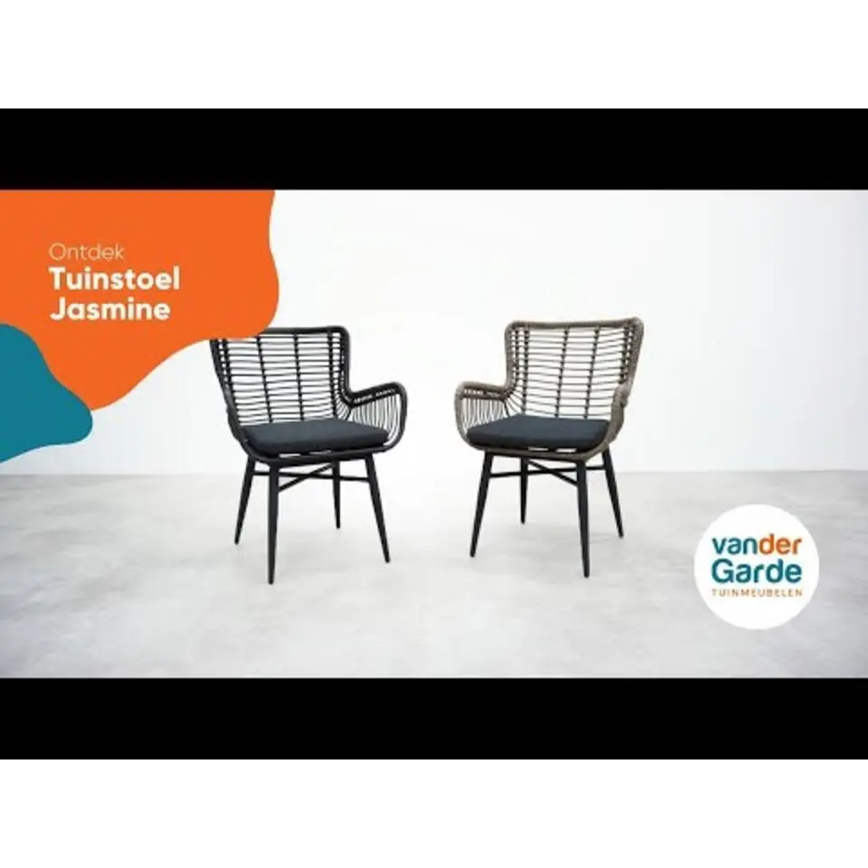VDG Set van 4 - Jasmine dining tuinstoel - Black