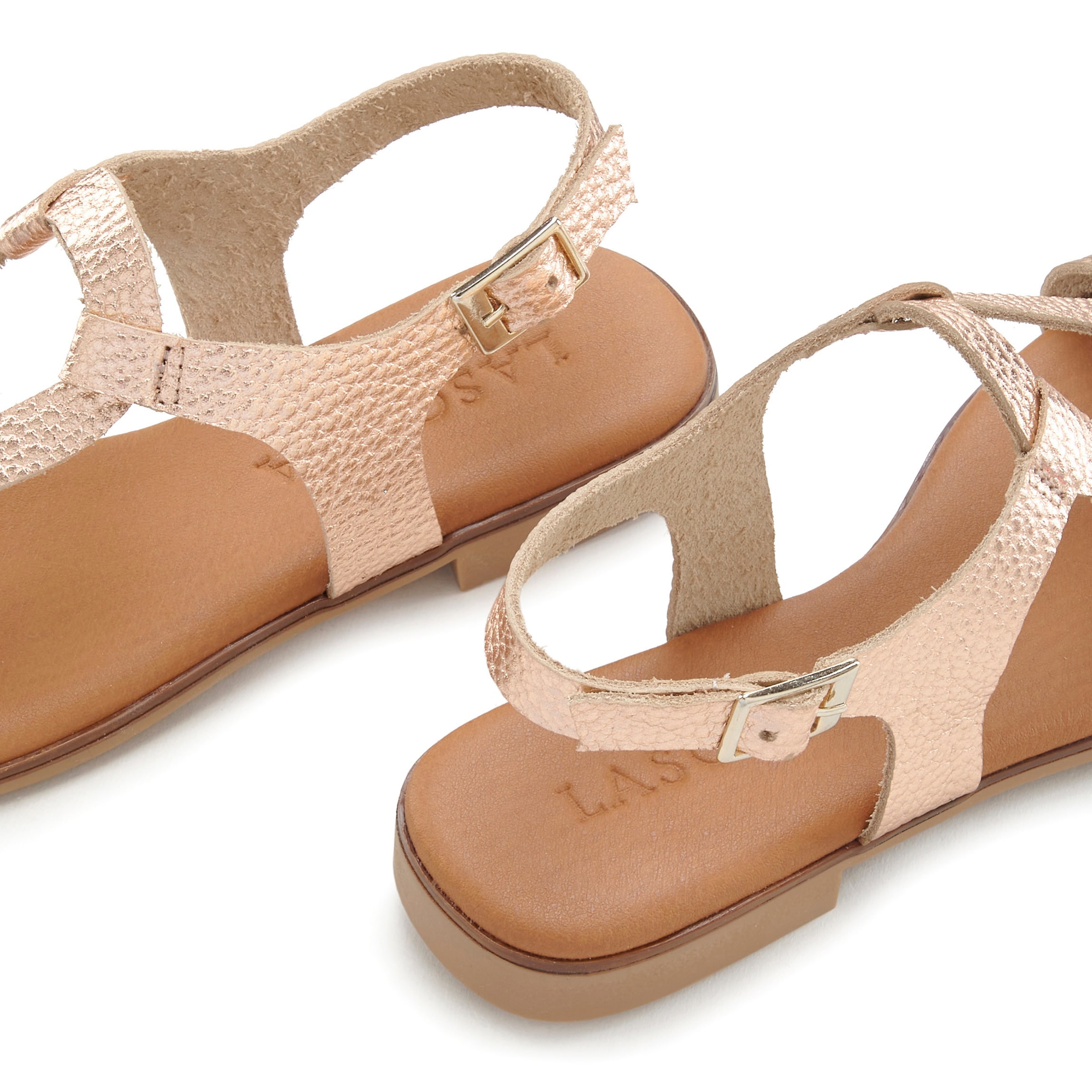 LASCANA Sandale in roségoldfarben