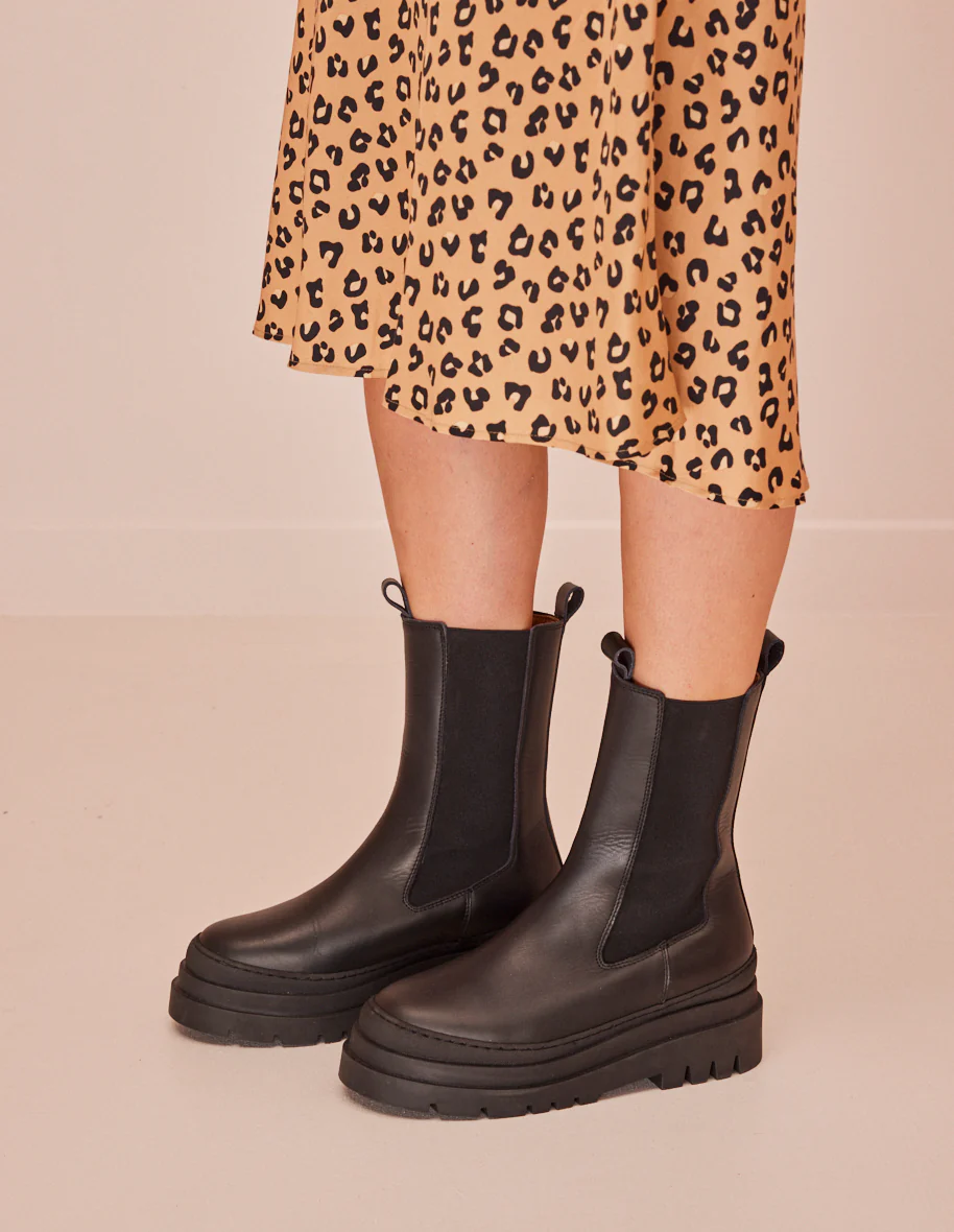 Bottines Agatha - Cuir noir