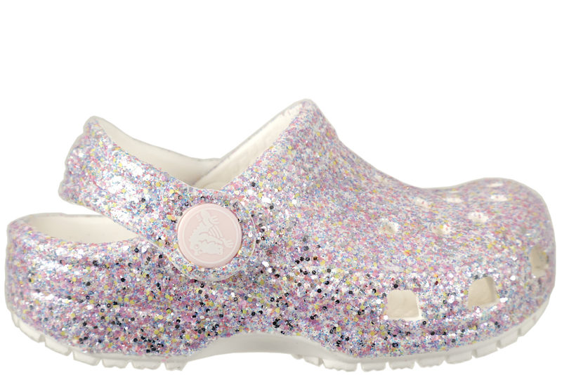 CROCS CLASSIC CLOGS I GUMMI MED GLITTER