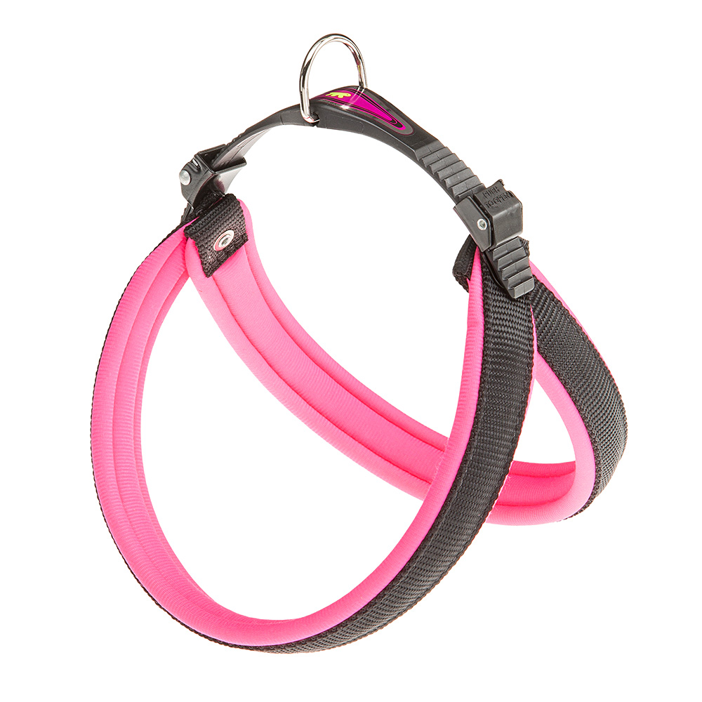 Ferplast harnais ergonomique pour chiens agila fluo 4, ajustement parfait, fermeture pratique avec lacet, rembourrage souple, a=b