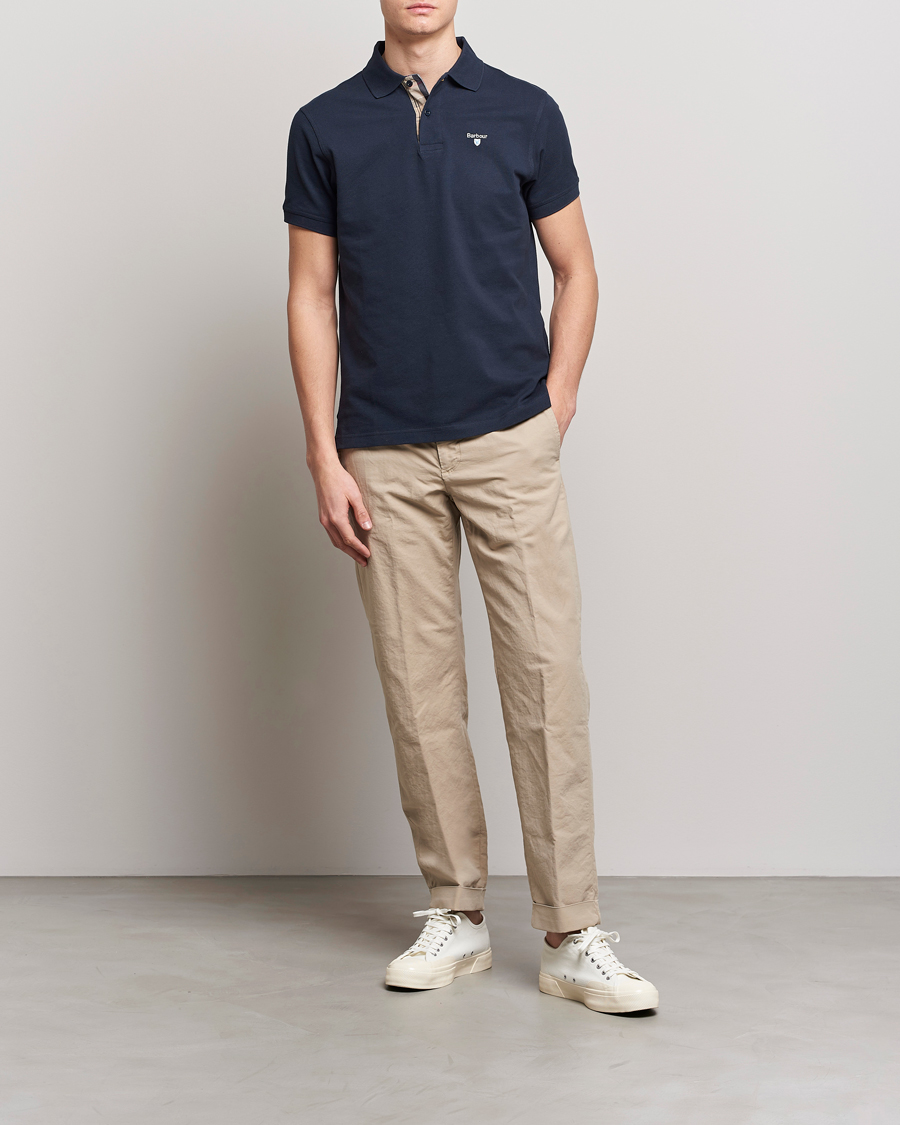 Barbour Lifestyle Tartan Pique Polo Navy