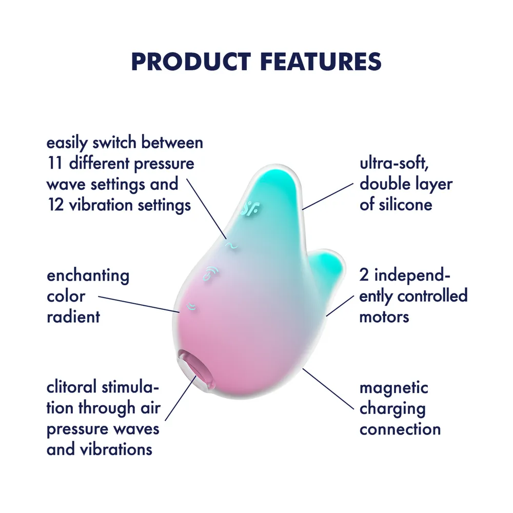Satisfyer Mermaid Vibes Mint/Pink - 1 stk.