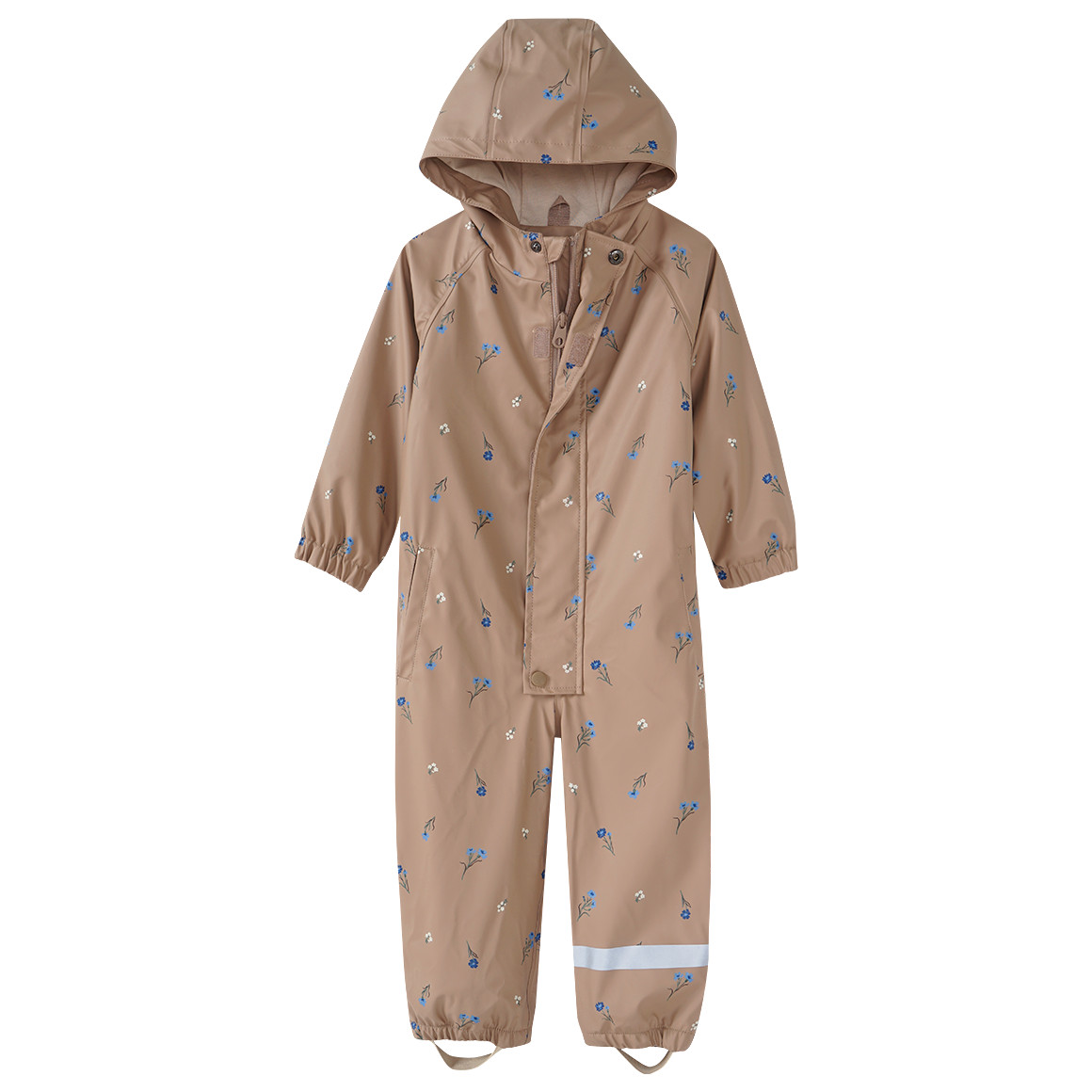 Topomini Pure Collection Baby Regenoverall mit recyceltem Material hellbraun