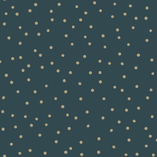 Estahome Stippen Behang - Blauw / Goud