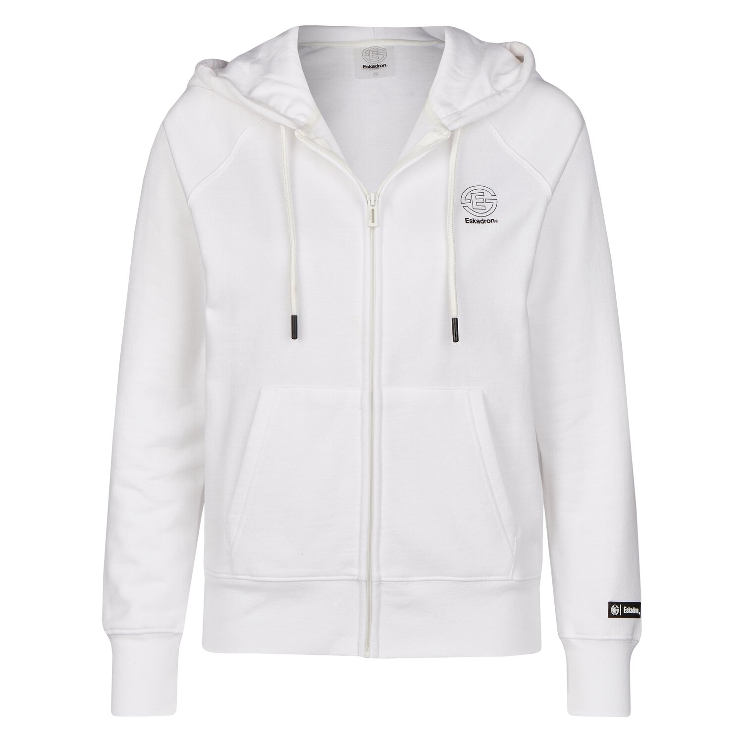 ESKADRON Dynamic Hoodie Tech-Jersey Zip-Hood - white