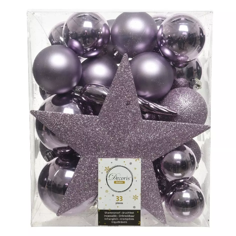 Kit de décoration de sapin de Noël Novae Lilas