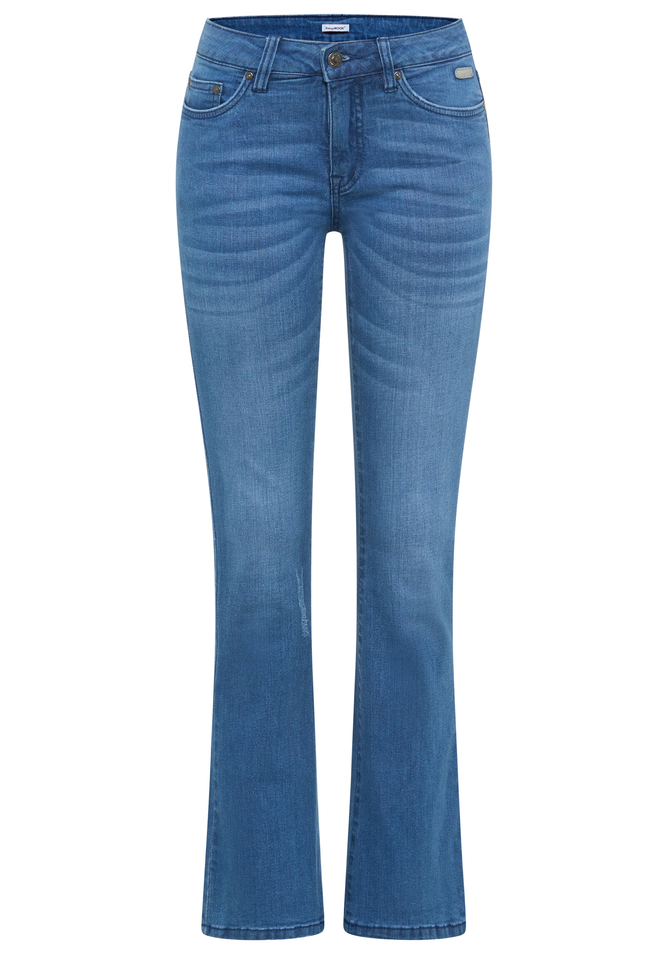 KangaROOS 5-Pocket-Jeans , ausgestellte Beinform,  Used-Waschung,  normale Leibhöhe