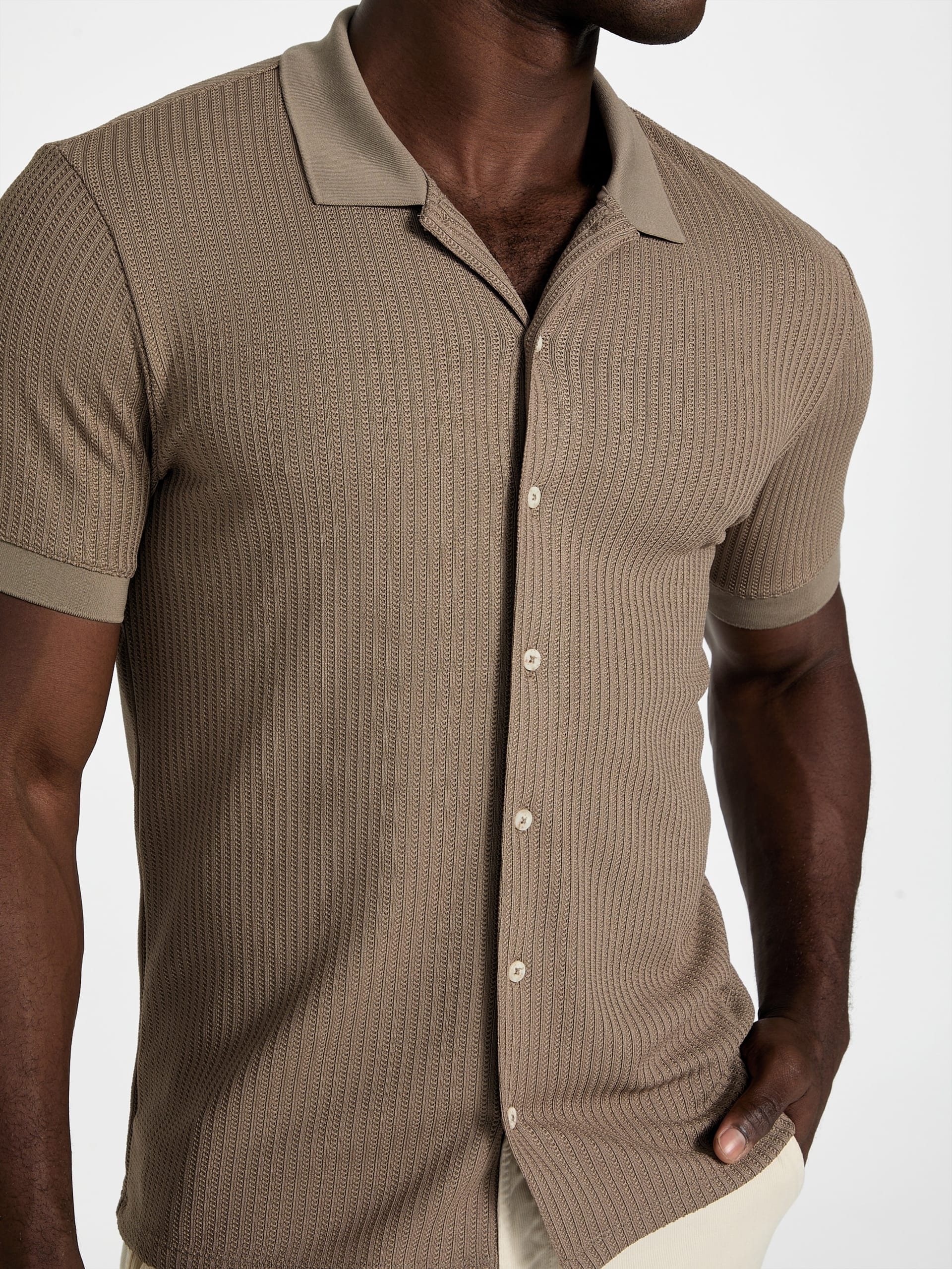 Camisa de malha Pointelle