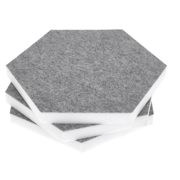 t.akustik Hexagon Melamine Light Grey 25