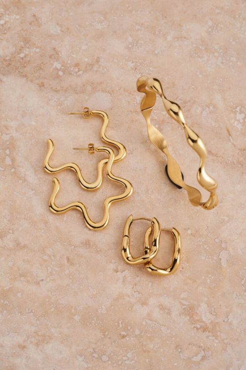 Swirl oorhangers ovaal