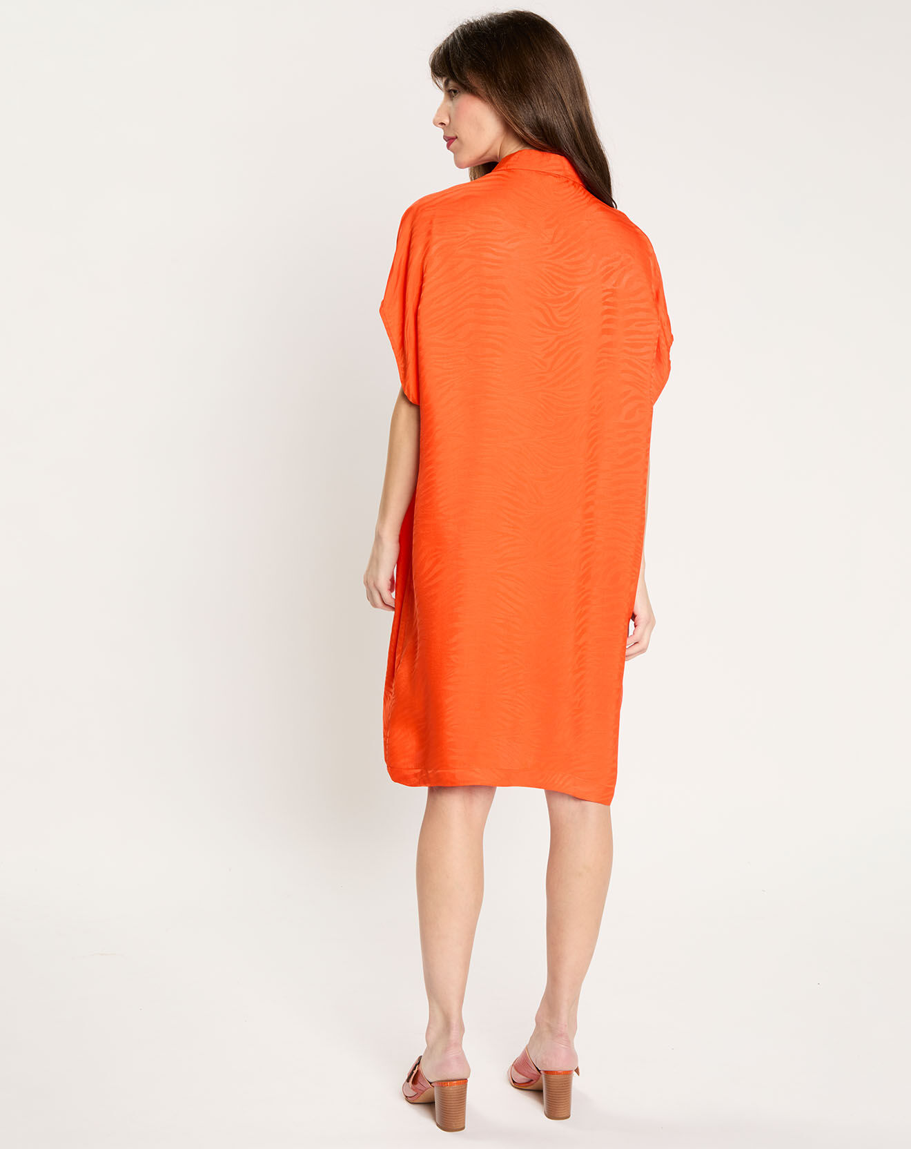 Zapa Robe Ratela motifs ton sur ton orange
