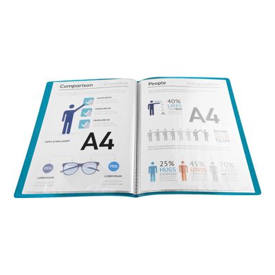 Exacompta Teksto - Porte vues - 60 vues - A4 - disponible dans différentes couleurs