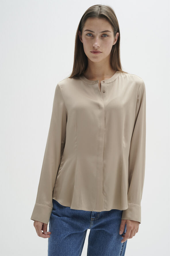 InWear LikoIW Shirt Premium - 93% Silk Cobblestone