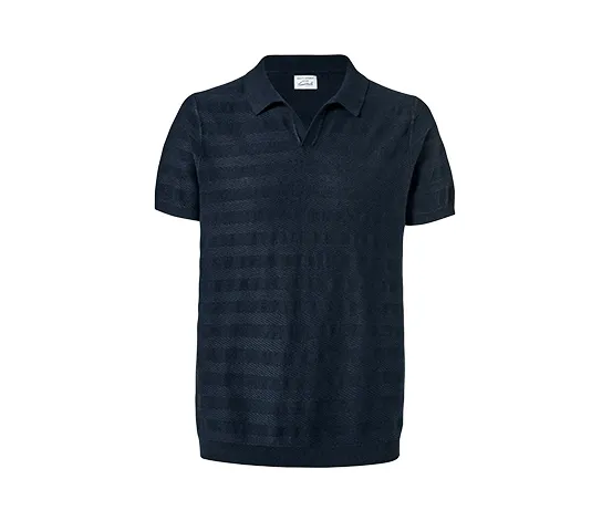 Leinen-Poloshirt, navy