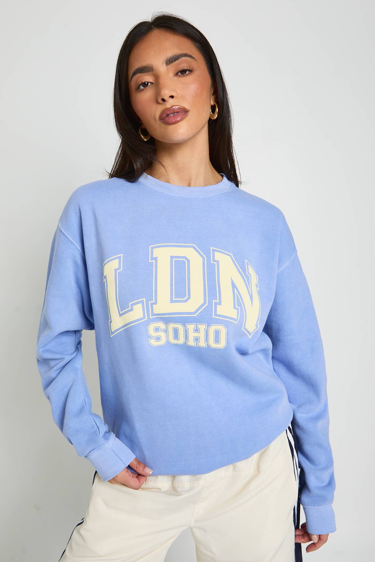 boohoo Sweat-shirt Imprimé London Effet Délavé