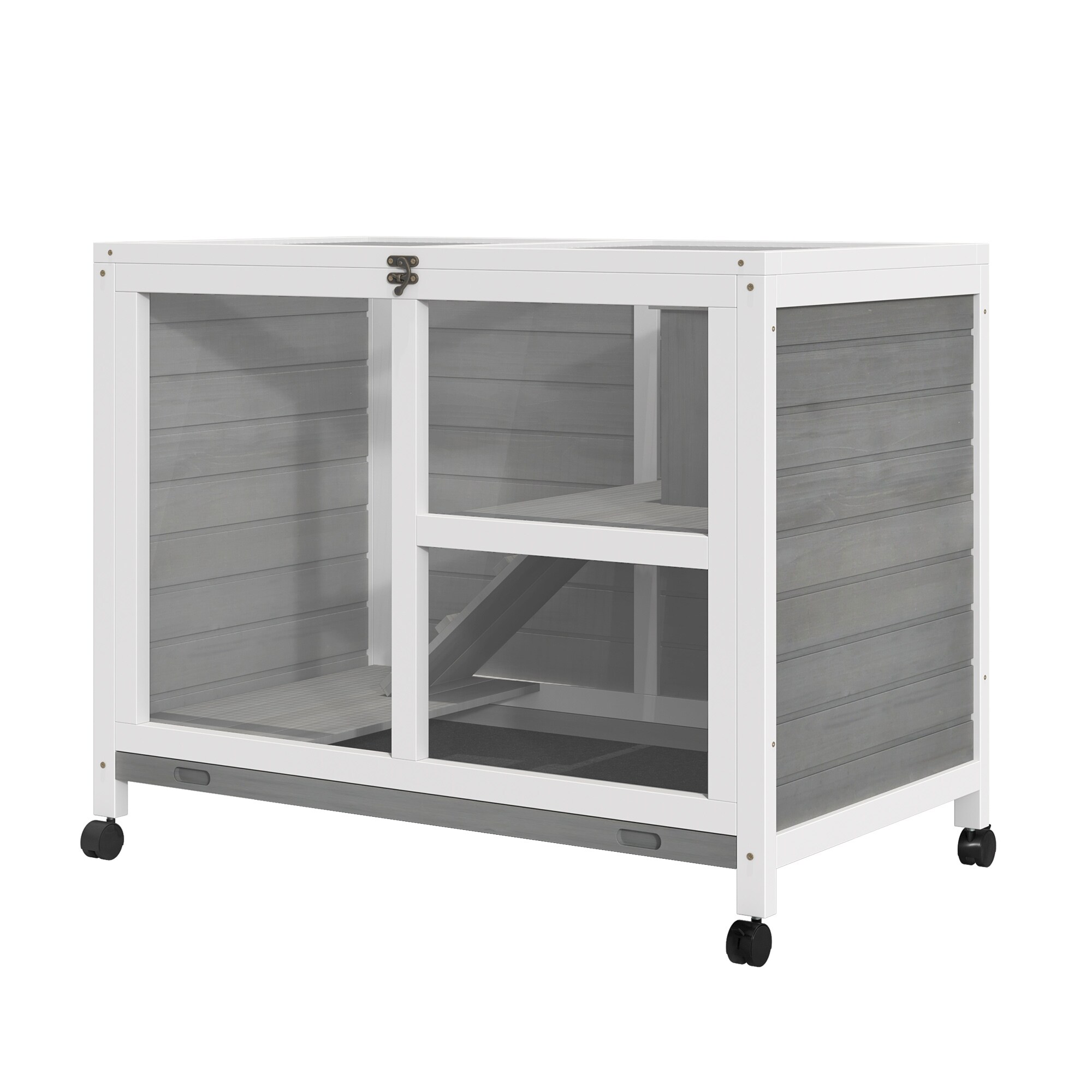 PawHut Kleintierstall mit Rollen 91,5 x 53,3 x 73 cm (LxBxH)