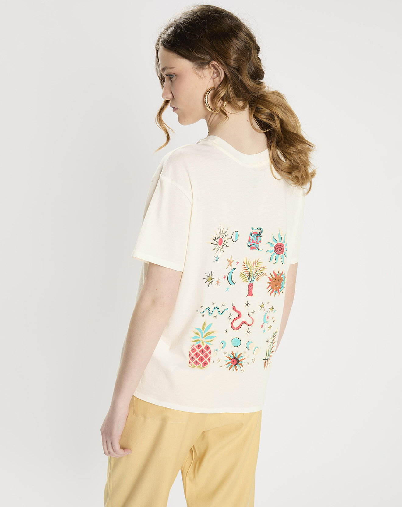 Billabong T-Shirt Vase Fleurs écru