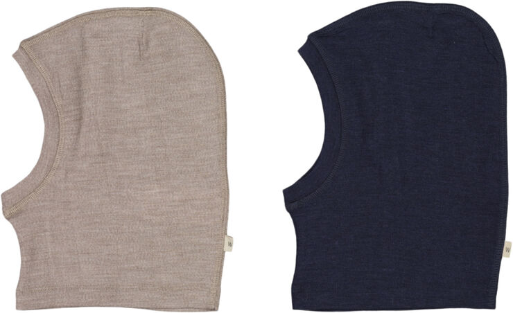 Wheat Sæt af 2 Uld Elefanthuer Kim Khaki navy
