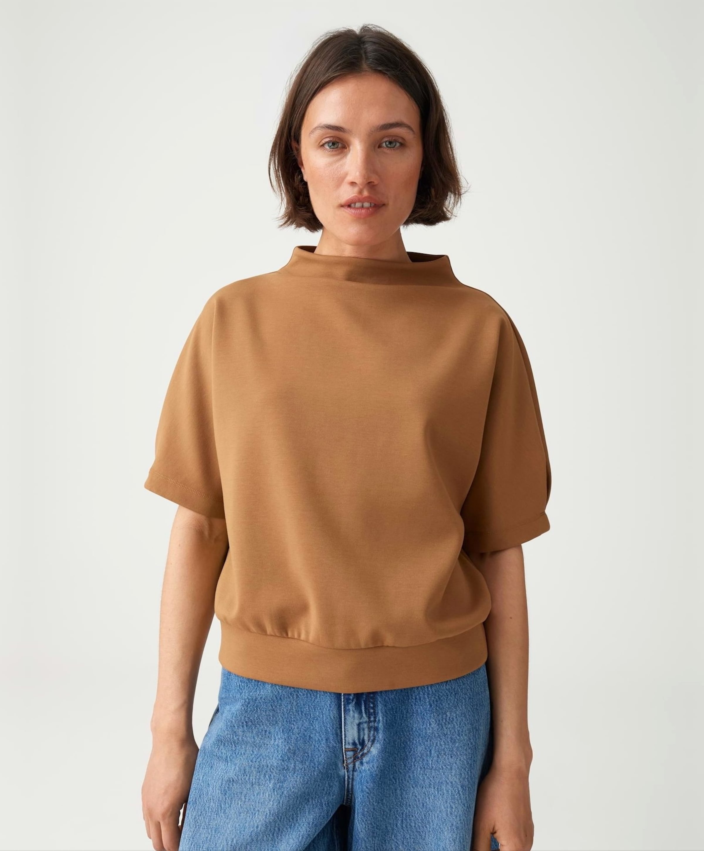 OPUS Dames sweater bruin