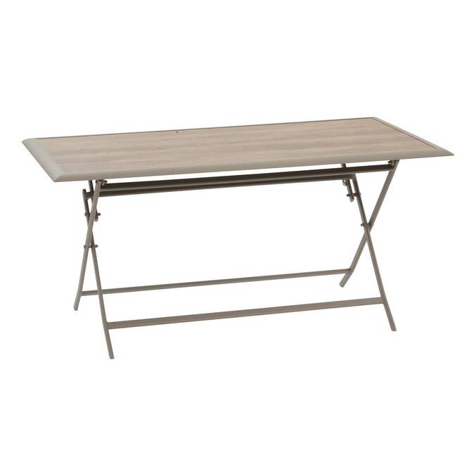 Table de jardin pliante rectangulaire AZUA Truffe / Café