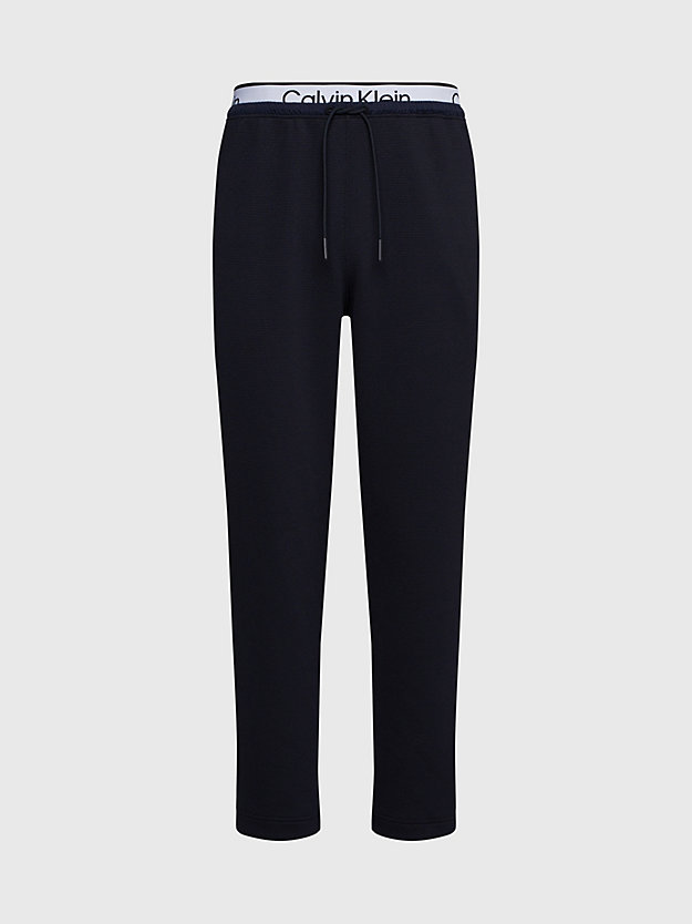 Calça jogger jacquard com cós duplo.