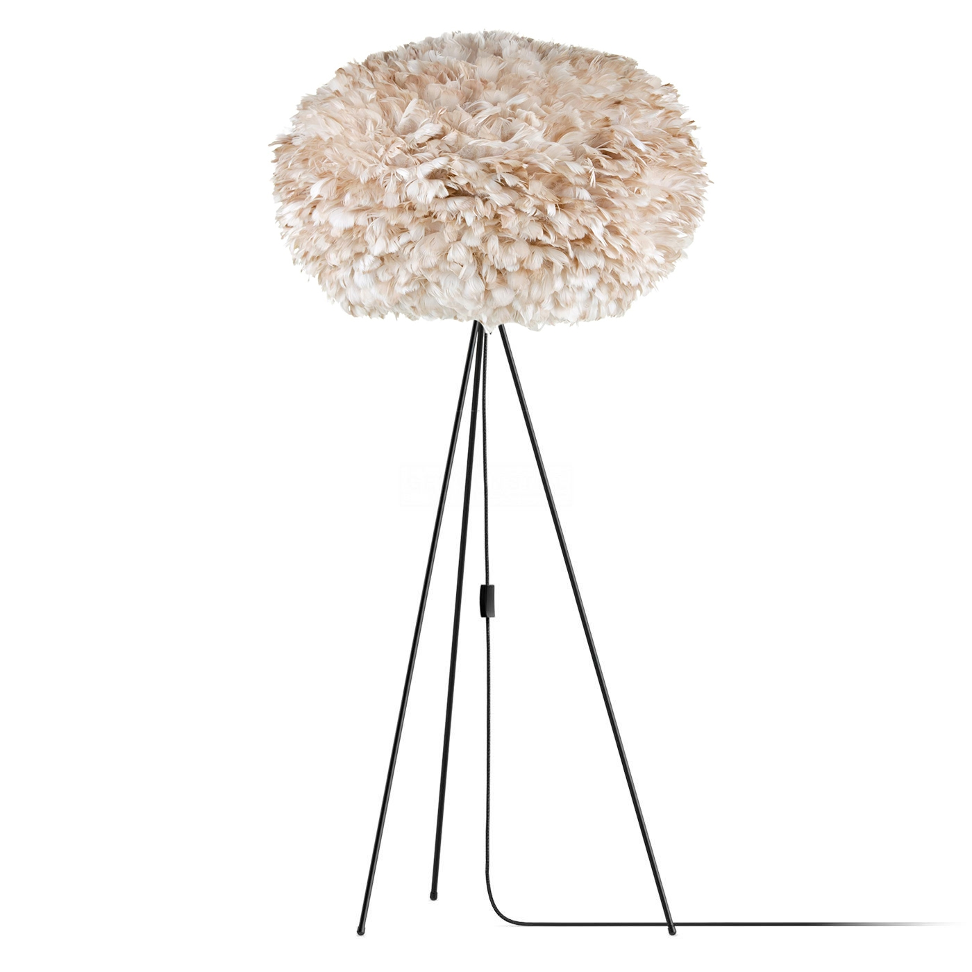 Vloerlamp EOS XL Ø75cm Tripod zwart Lichtbruin