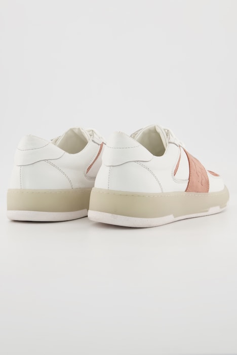 Leder-Sneaker, sportive Lochung, Weite H