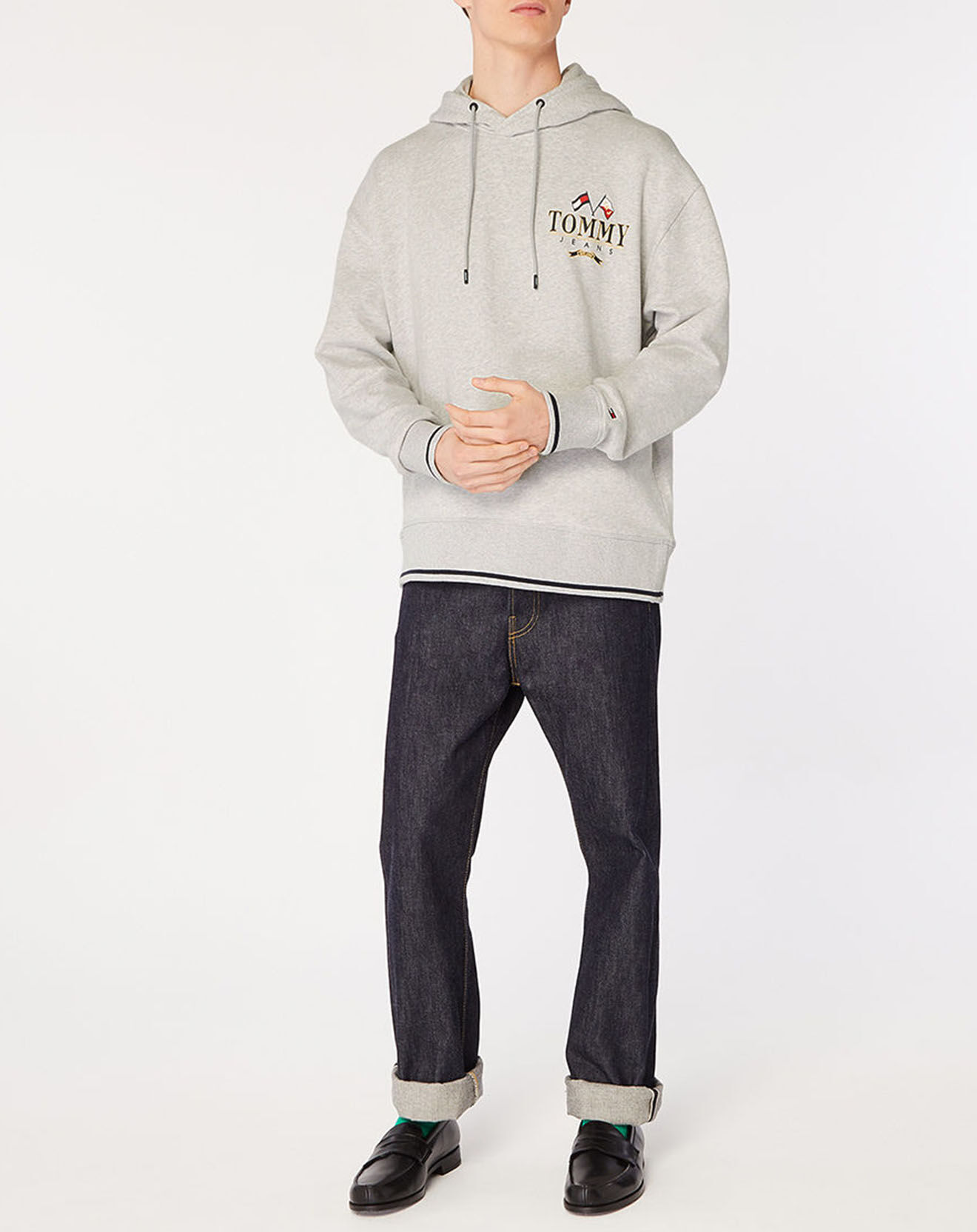 Tommy Jeans Sweat à capuche Skater gris clair