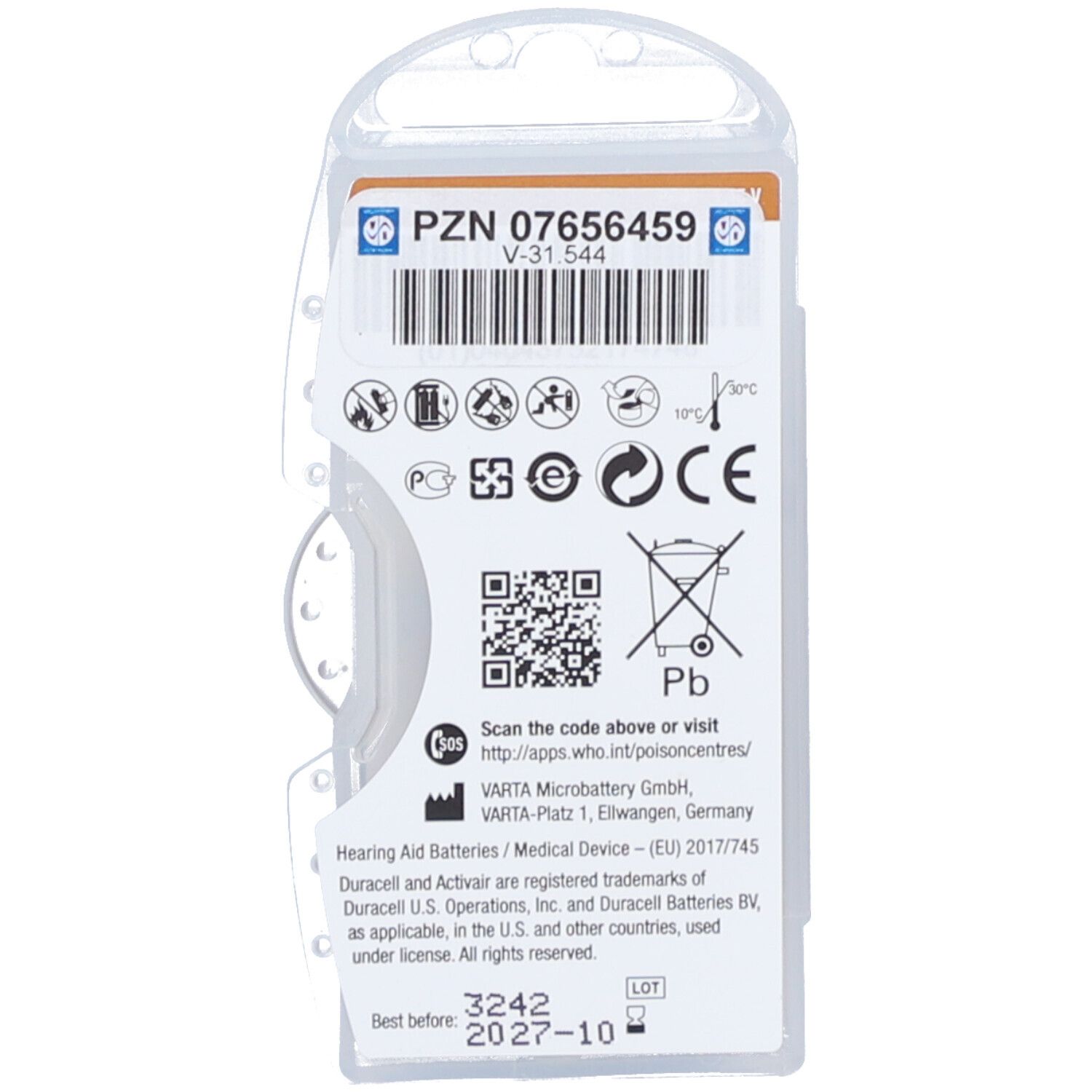 DURACELL® ACTIVAIR® HEARING AID 312
