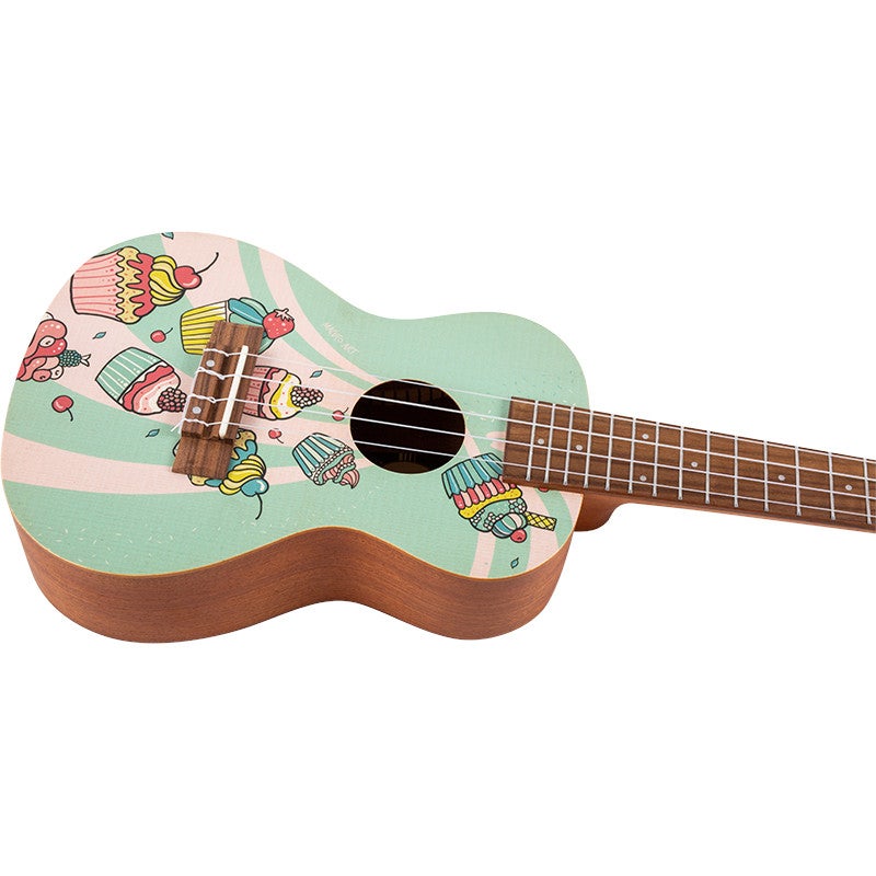 Flight Art Series AUC-33 Cupcake concert ukelele met gigbag