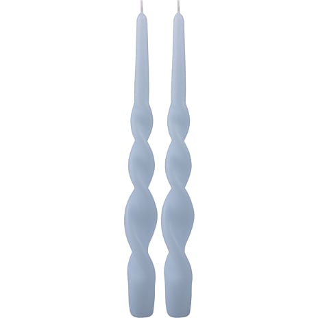 Windsor snoede stagelys 28 cm 2-pak - lyseblå