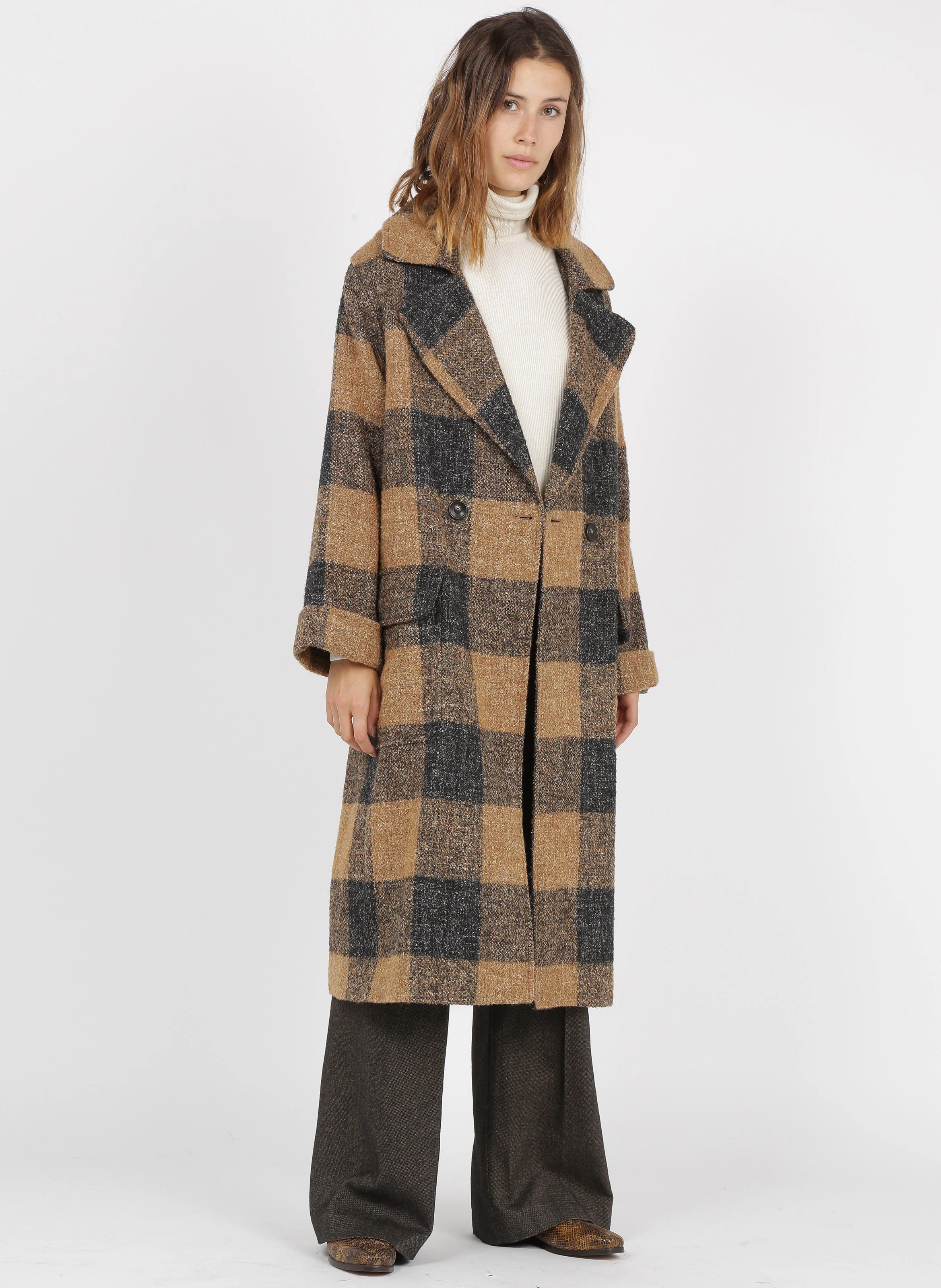 ECAILLE - Bottines en cuir imprimé python | Marron