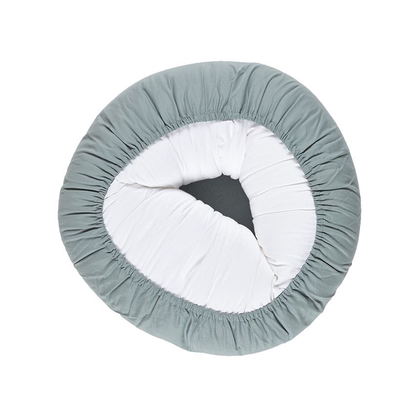 Housse ronde de coussin d'allaitement - Saphir - Doré