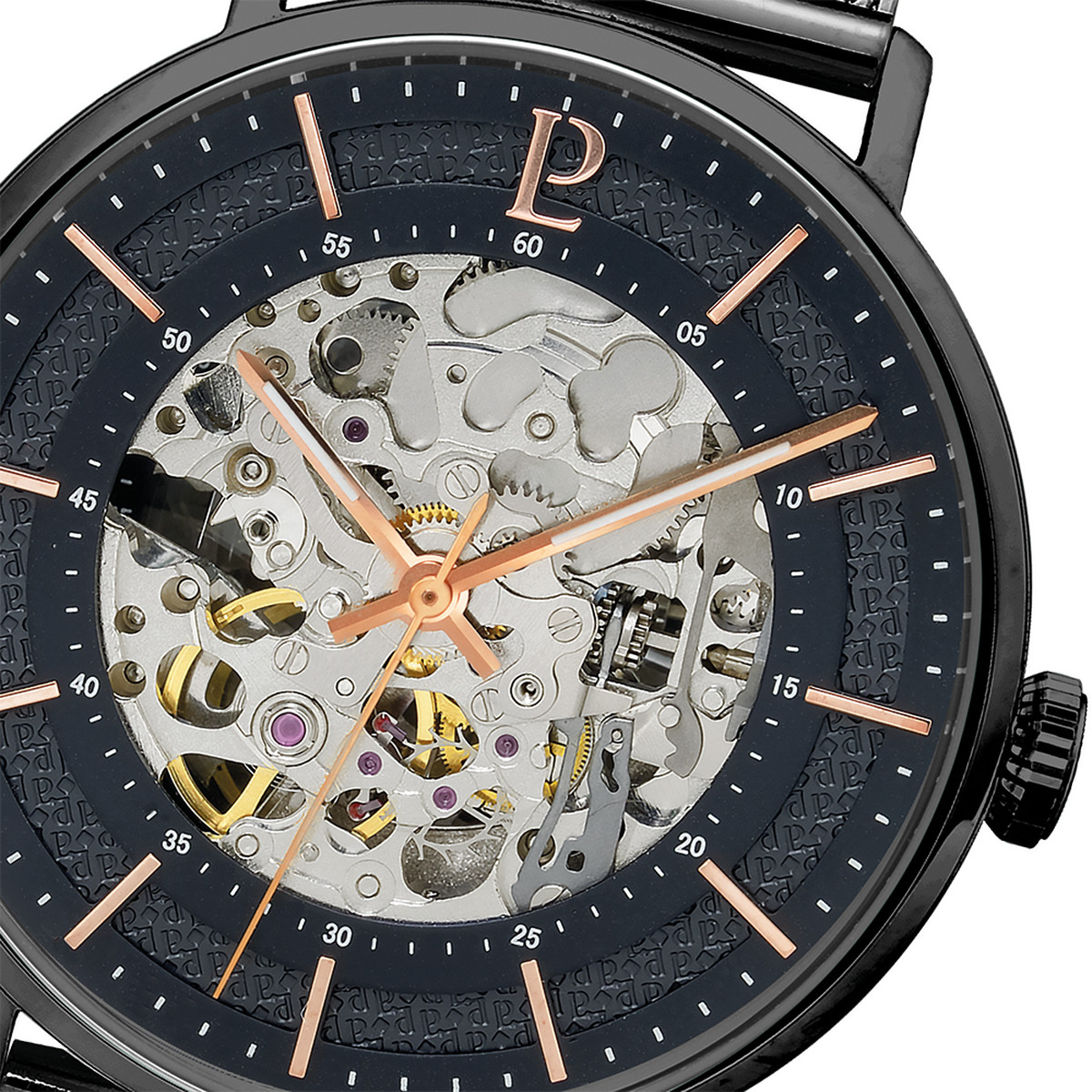 Montre Pierre Lannier homme automatique acier noir