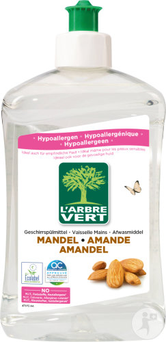 L'Arbre Vert Liquide Vaisselle Mains Amande Flacon 500ml