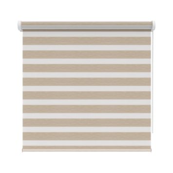 KARWEI duo rolgordijn lichtdoorlatend draaikiepraam 21081 beige/wit structuur