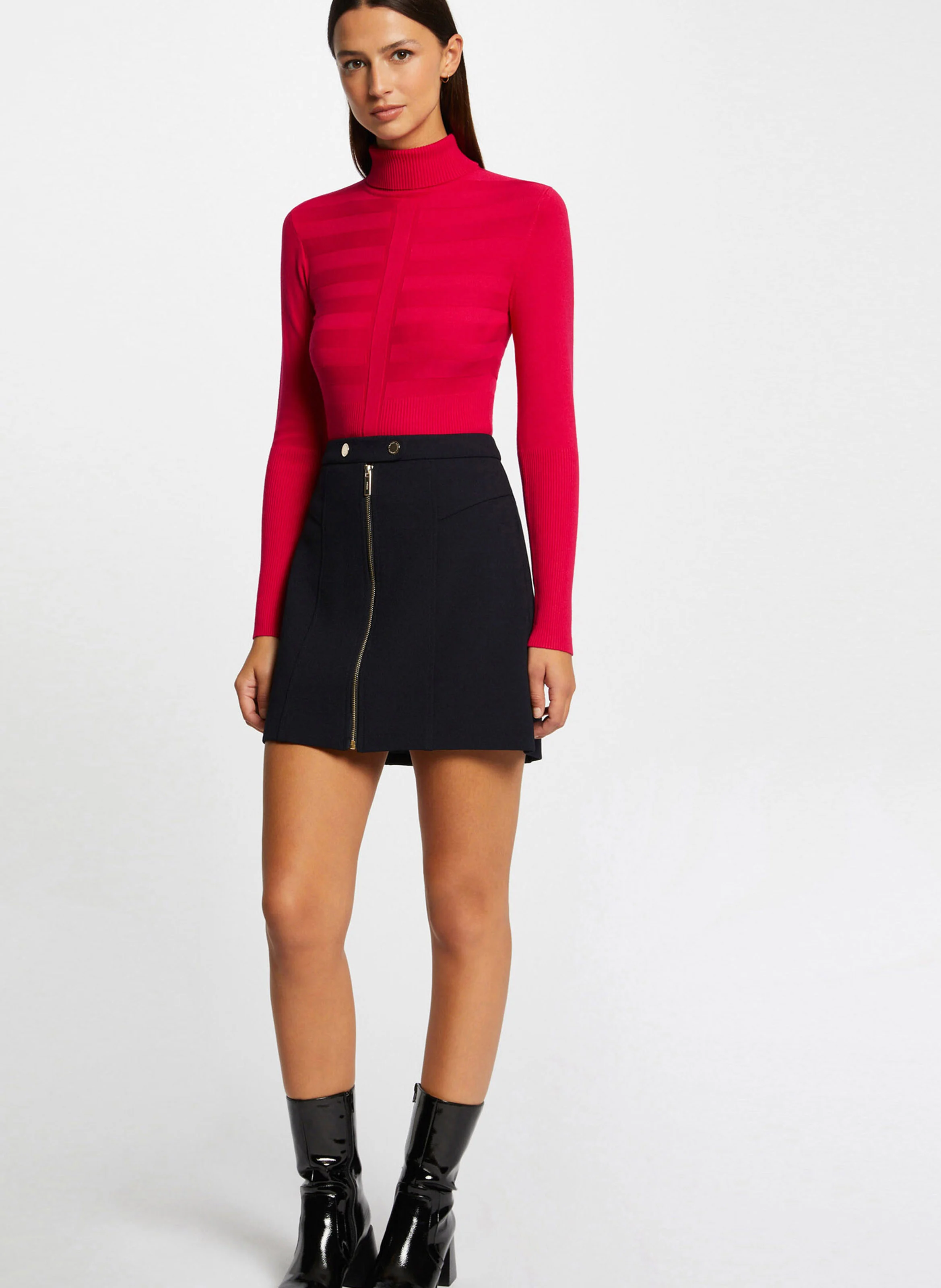 Pull col roulé | Rose