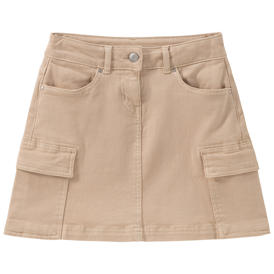 Beatwear Mädchen Cargorock mit verstellbarem Bund beige