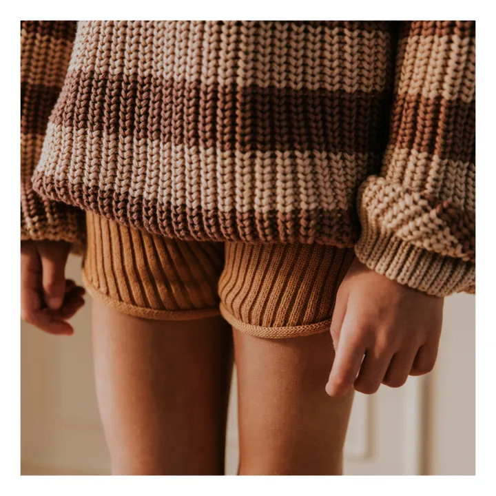 Yuki Shorts Maille Coton Bio | Camel