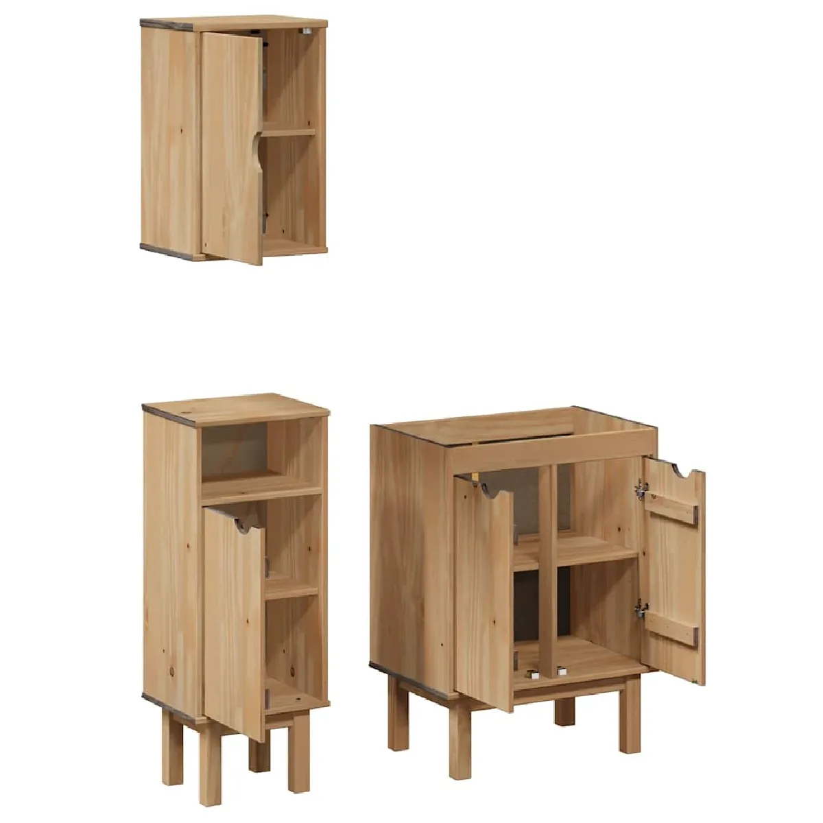 VidaXL Ensemble de meubles salle de bain OTTA - Bois de pin massif