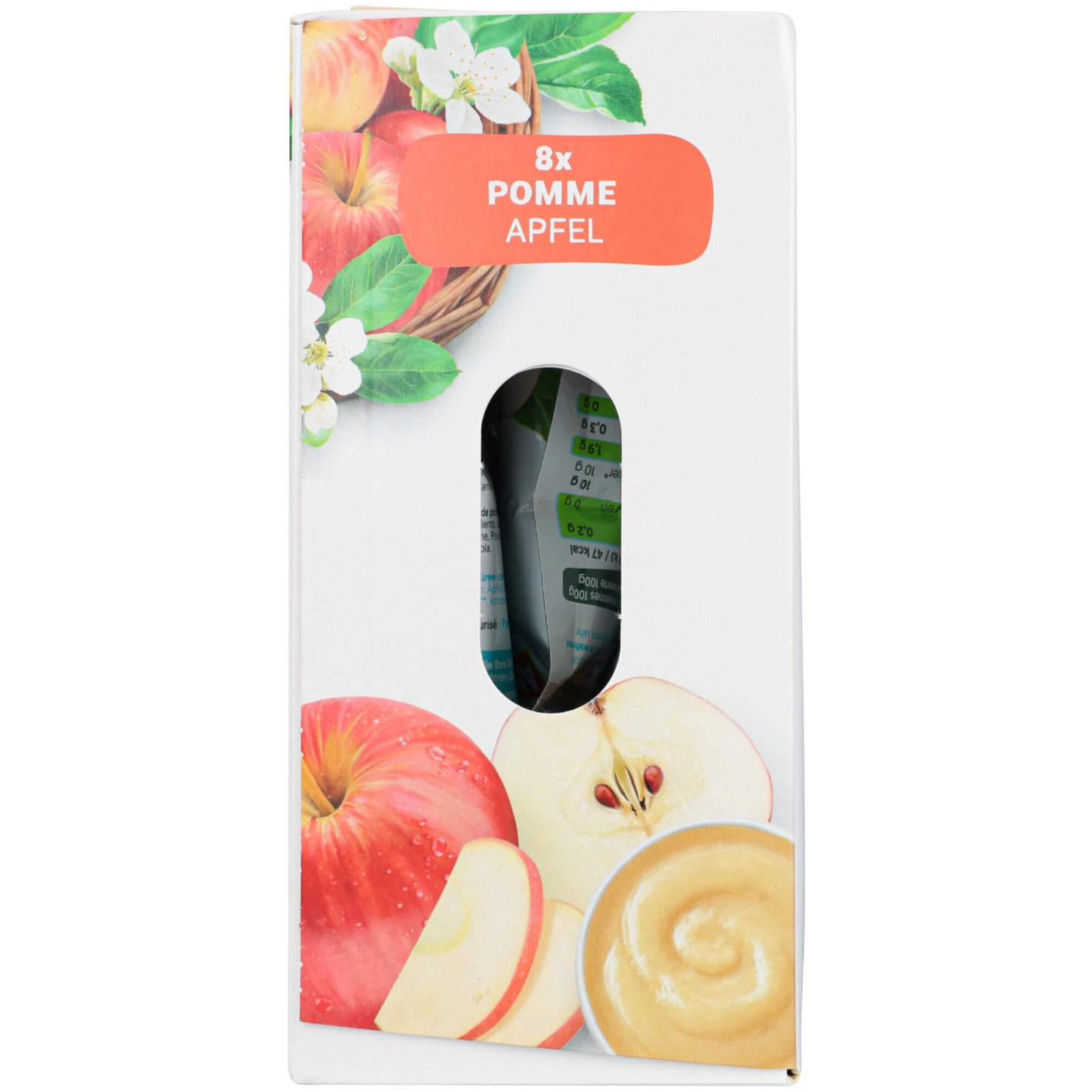 Andros Pocket Beutel Apfel 8x100g
