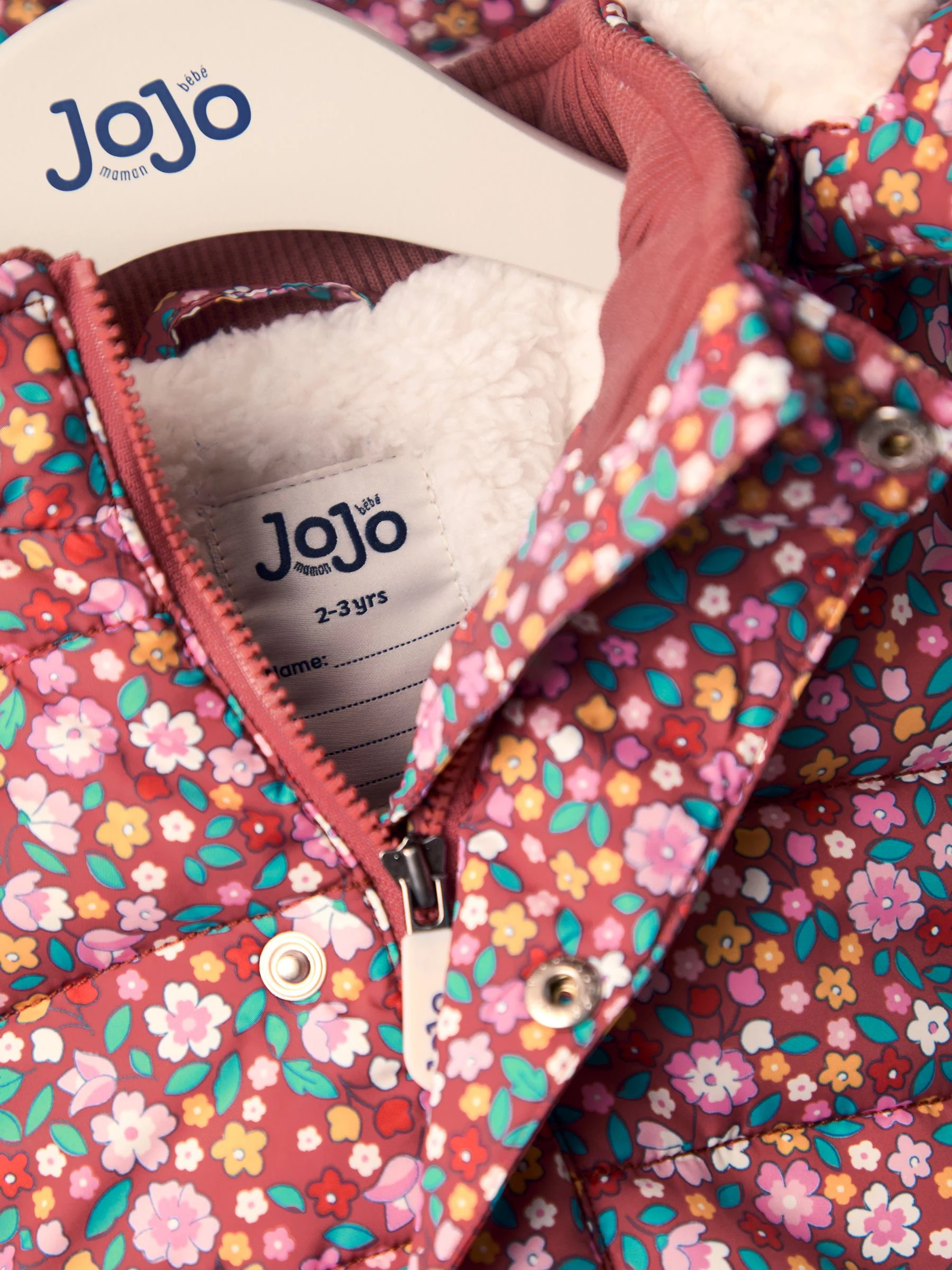Bruin met fijne print - JoJo Maman Bébé Lined Parka