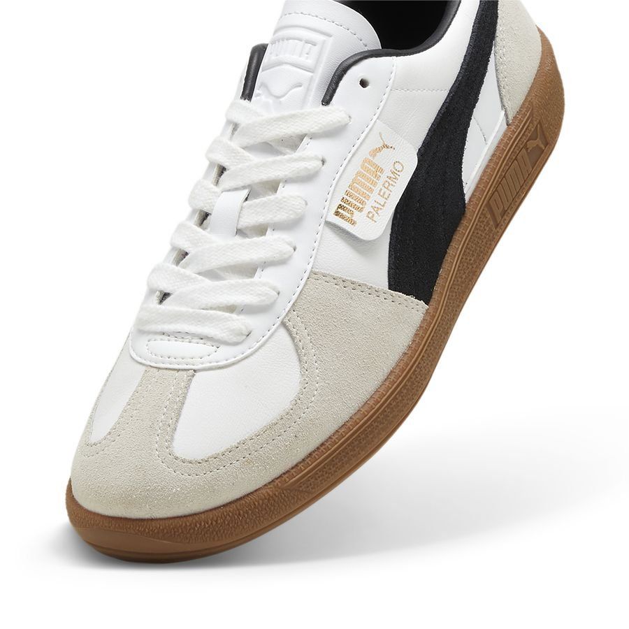 PUMA Chaussures Palermo Cuir - Blanc/Gris/Noir