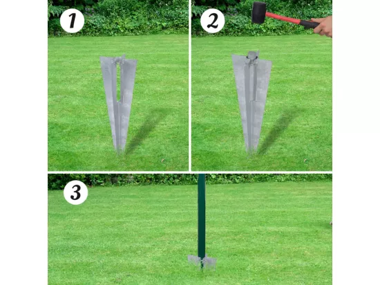 Cl?ture euro Acier 10x1,2 m Vert